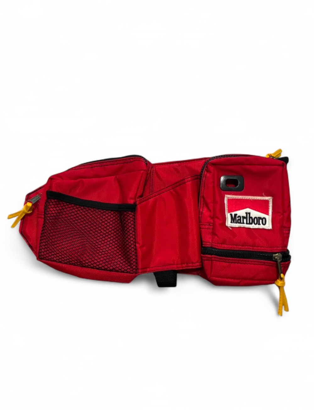 Vintage Marlboro Red Men’s Belt Bag with Yellow Pull Tabs